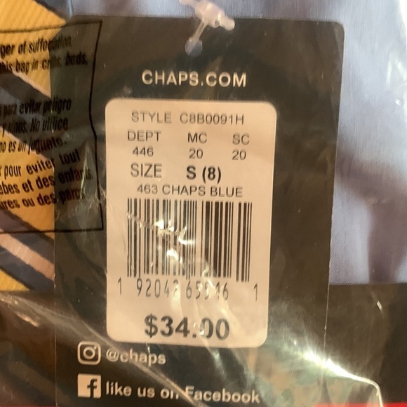 New Boys 4-20 Chaps Solid Shirt &
Tie Set size 8 SALE‼️‼️‼️ - Picture 4 of 5